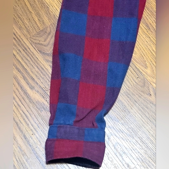 Tony Hawk Shacket Mens Red & Blue Plaid Quilted Button Hooded Jacket Size S/P - Picture 5 of 11